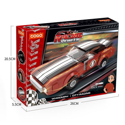 COGO 157PCS Racing Pull Back Car Building Block Toy
