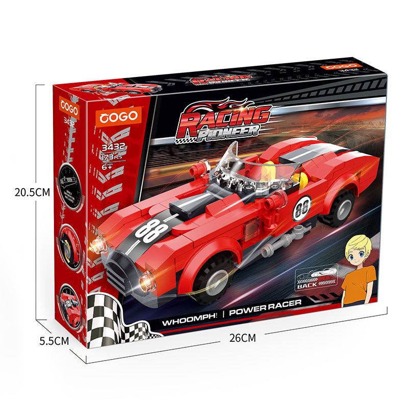 COGO 173PCS赛车回力车积木玩具
