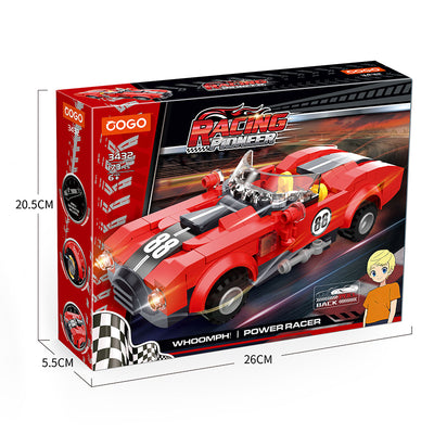 COGO 173PCS Racing Pull Back Car Building Block Toy