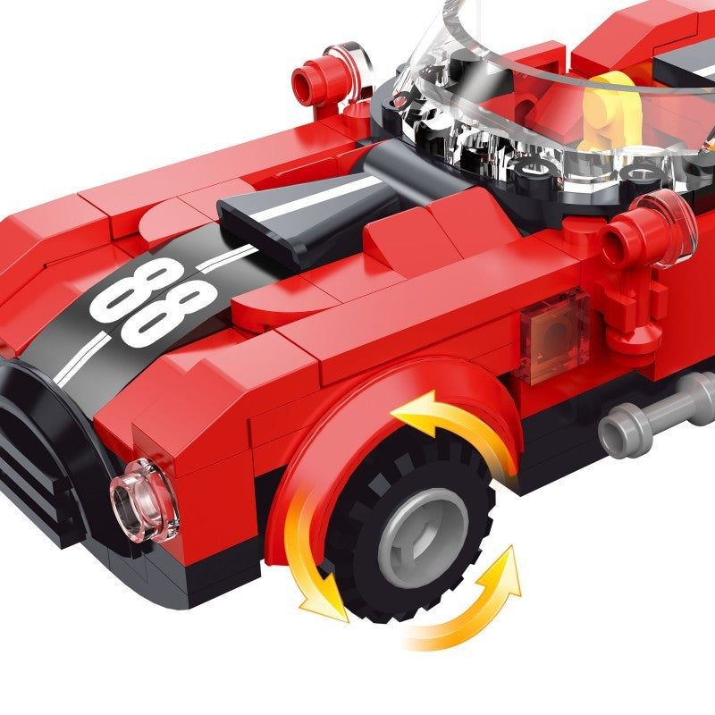 COGO 173PCS Racing Pull Back Car Building Block Toy