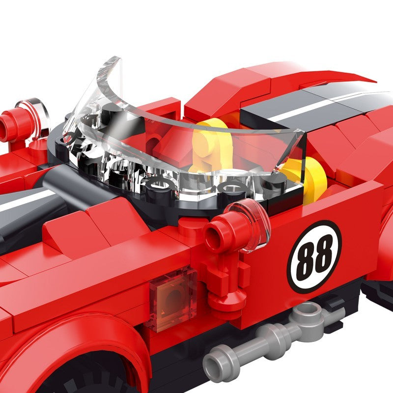 COGO 173PCS Racing Pull Back Car Building Block Toy
