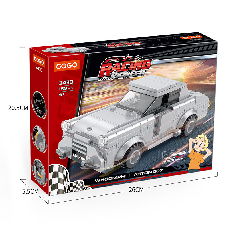 COGO 180PCS Racing Pull Back Car Building Block Toy