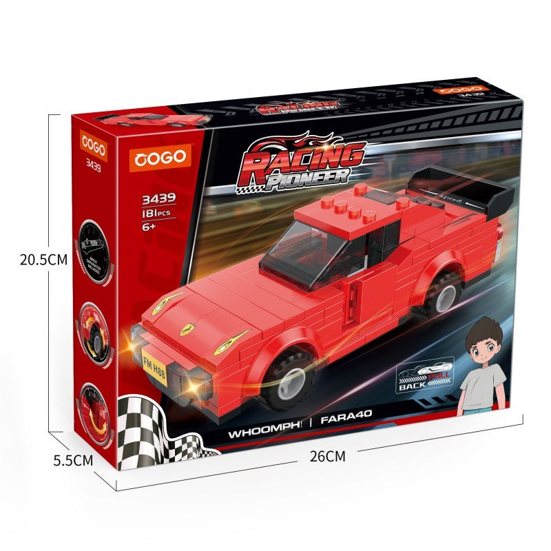 COGO 181PCS Racing Pull Back Car Building Block Toy
