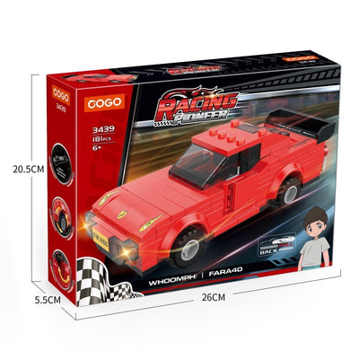 COGO 181PCS Racing Pull Back Car Building Block Toy