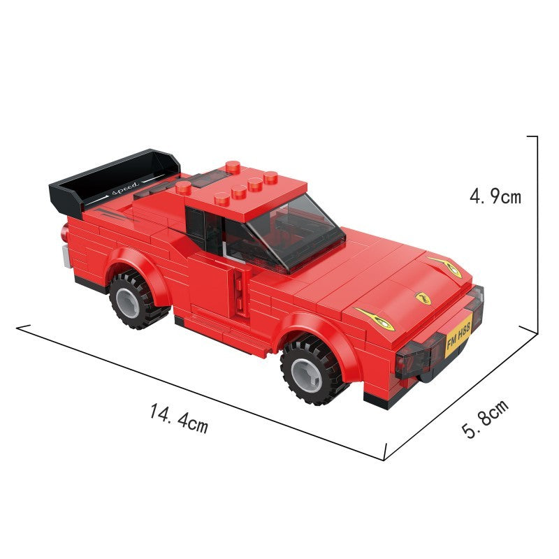 COGO 181PCS Racing Pull Back Car Building Block Toy