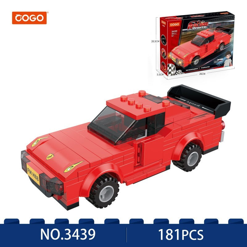 COGO 181PCS Racing Pull Back Car Building Block Toy