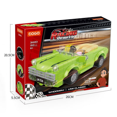 COGO 182PCS Racing Pull Back Car Building Block Toy