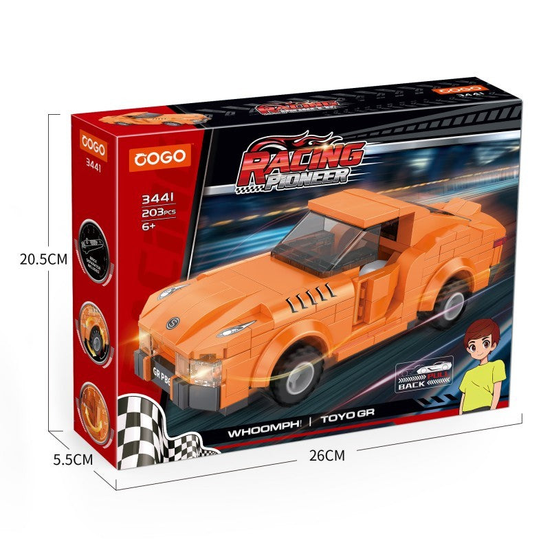 COGO 203PCS Racing Pull Back Car Building Block Toy