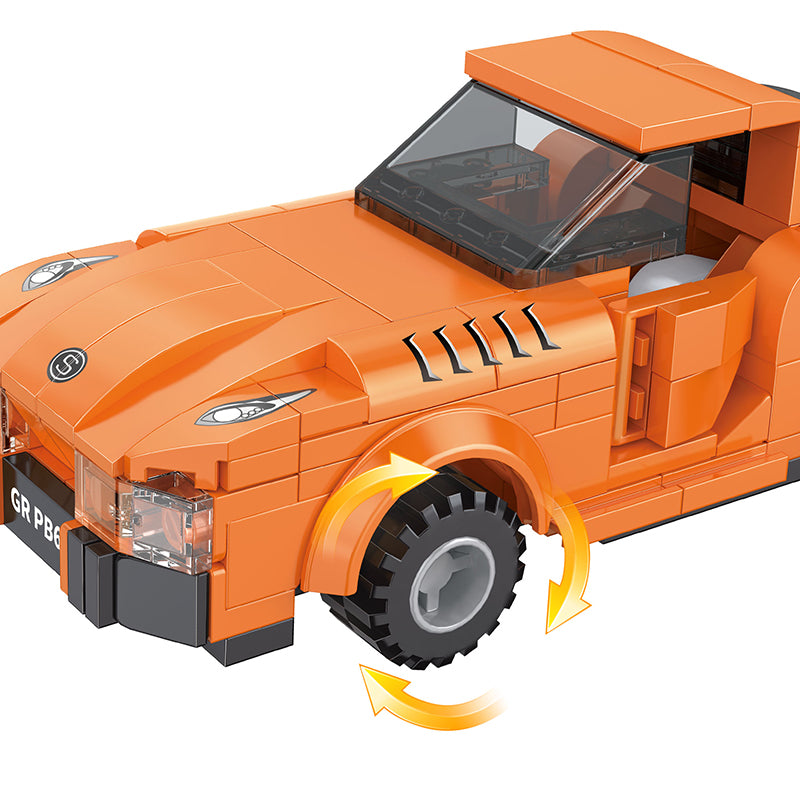 COGO 186PCS Racing Pull Back Car Building Block Toy
