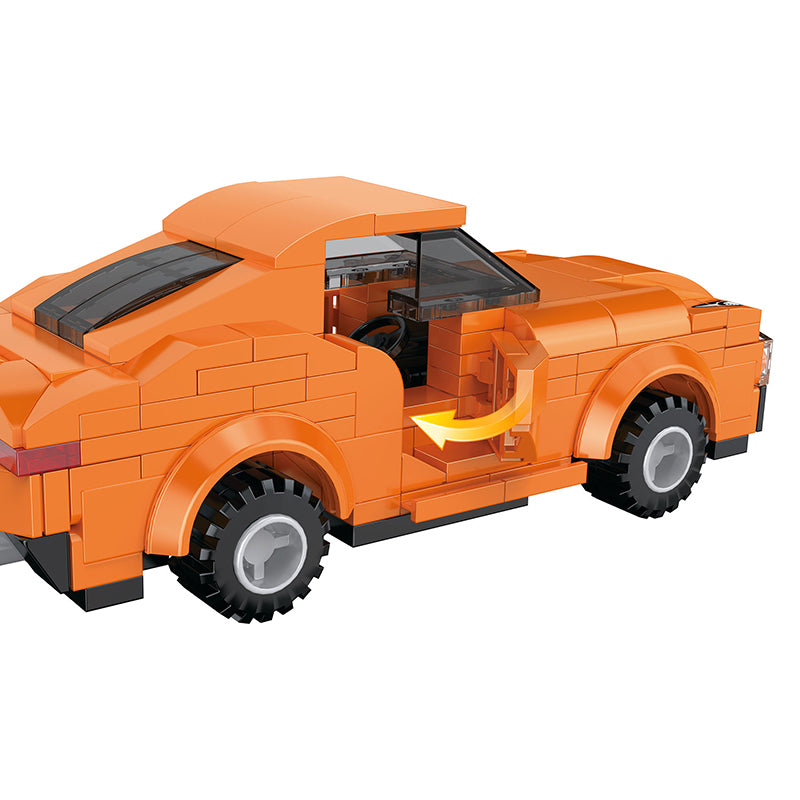COGO 186PCS Racing Pull Back Car Building Block Toy
