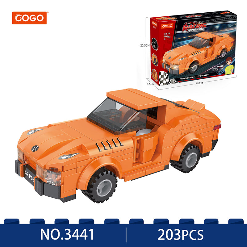 COGO 186PCS Racing Pull Back Car Building Block Toy