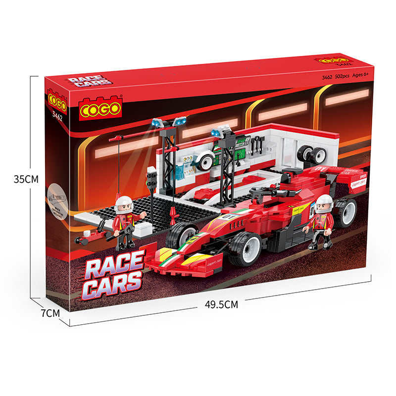 COGO 502PCS Racing Garage Building Block Toys