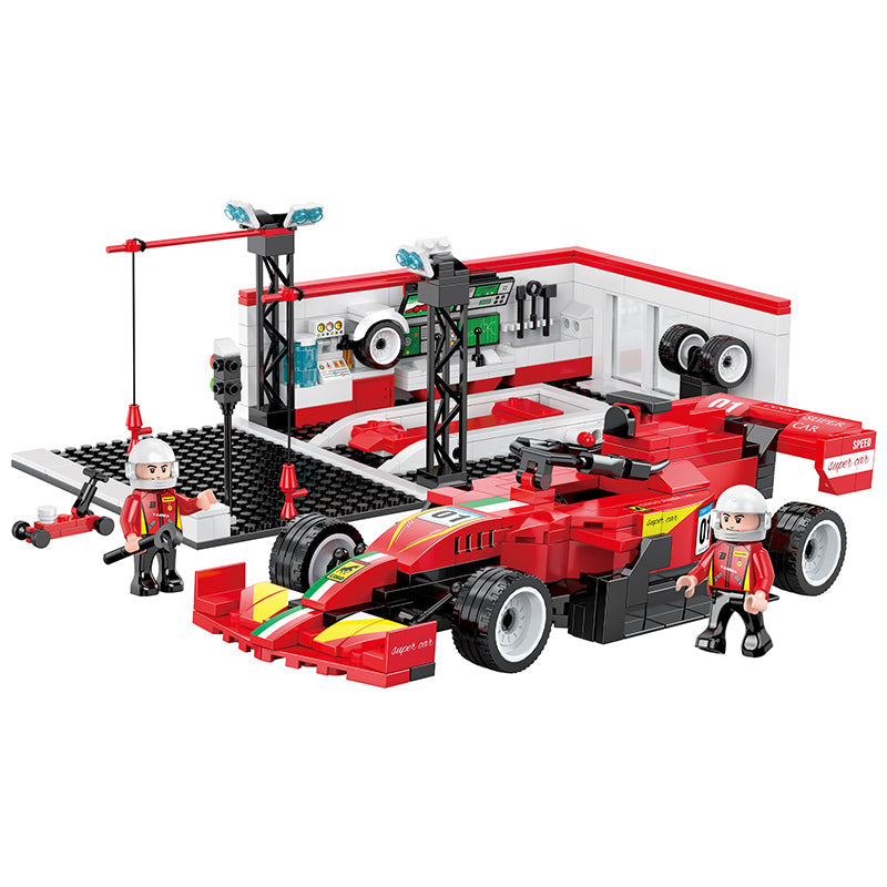 COGO 502PCS Racing Garage Building Block Toys