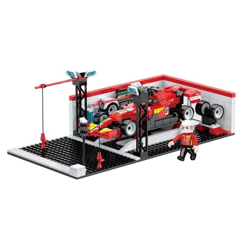 COGO 502PCS Racing Garage Building Block Toys