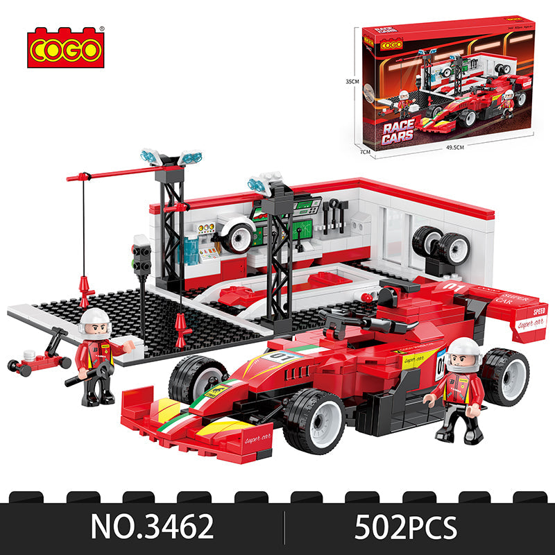 COGO 502PCS Racing Garage Building Block Toys