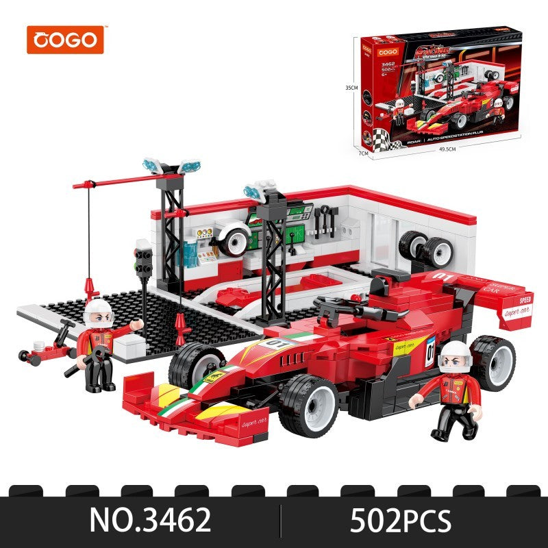 COGO 502PCS Racing Garage Building Block Toys