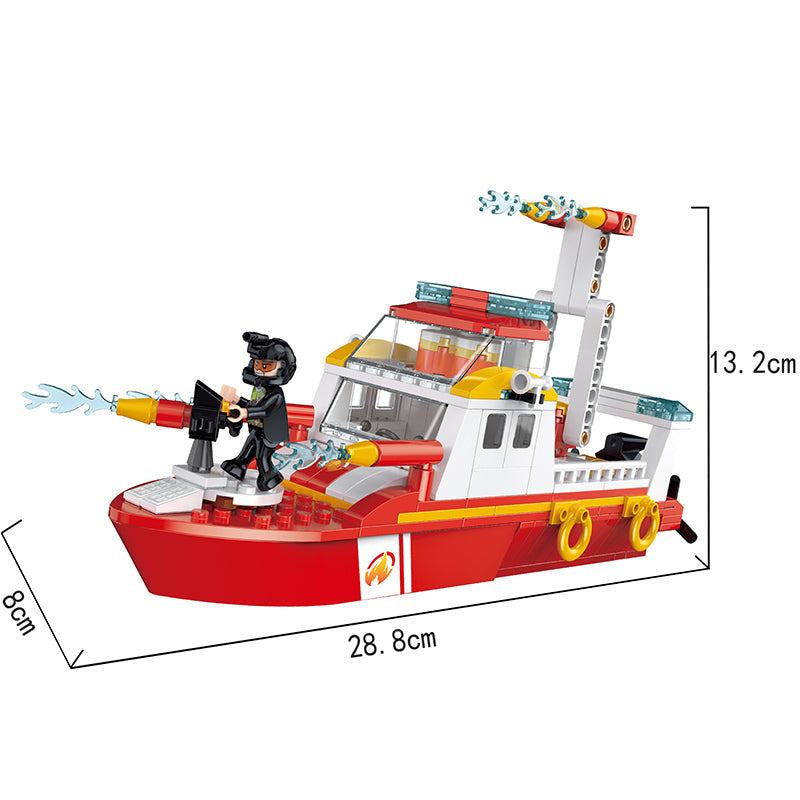 COGO 411PCS Fire Series Marine Lighthouse Rescue Building Block Toys