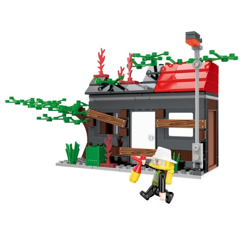 COGO 411PCS Fire Series Suburban Tree House Rescue Building Block Toys