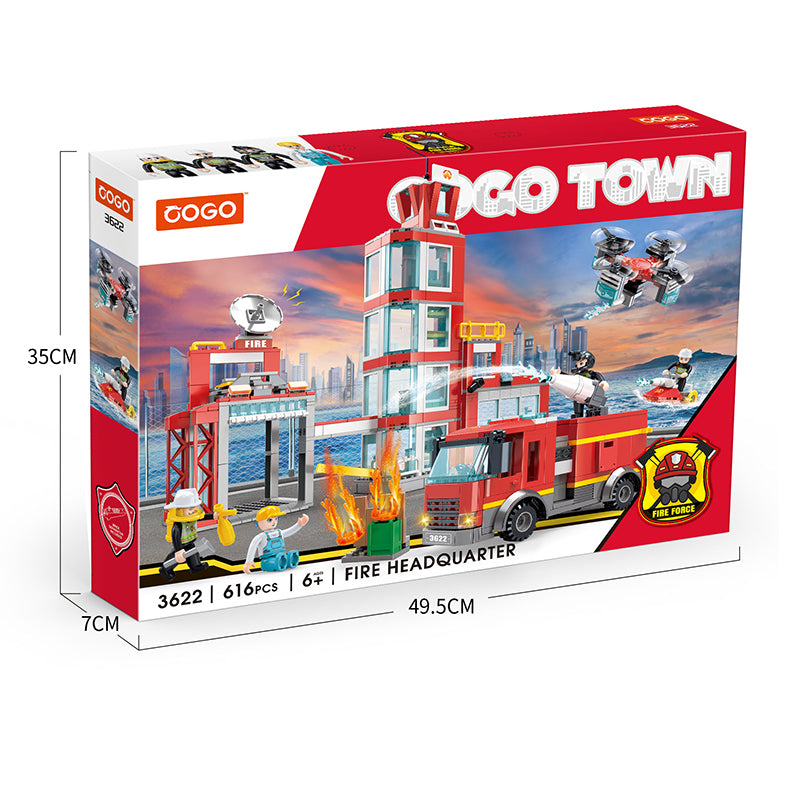 COGO 616PCS Fire Series Fire Bureau Building Block Toys