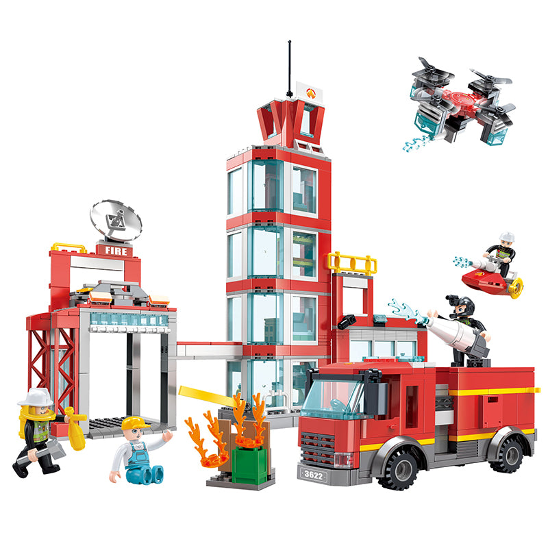 COGO 616PCS Fire Series Fire Bureau Building Block Toys
