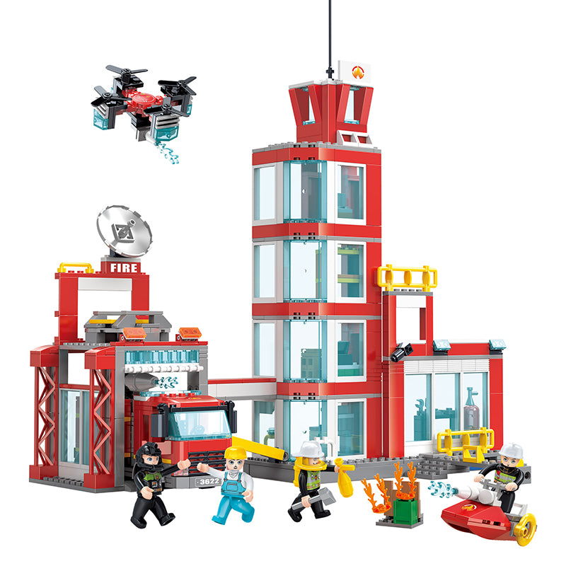 COGO 616PCS Fire Series Fire Bureau Building Block Toys