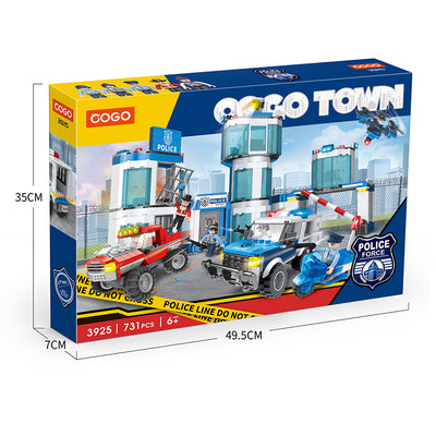 COGO 731PCS Police Series Police Headquarters Building Block Toys