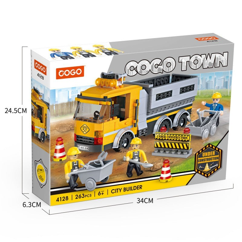 COGO 263PCS City Project Road Construction Vehicle Building Block Toys