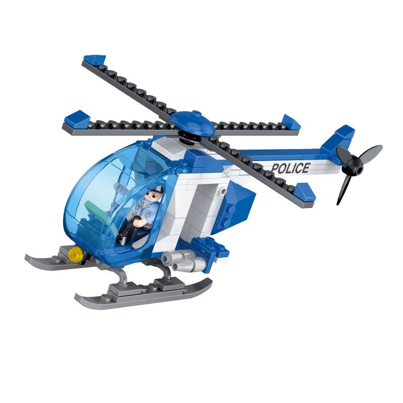 COGO 164PCS City Helicopter, Motorcycle Building Block Toys