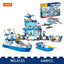 COGO 644PCS City Marine Police Wharf Set Building Block Toy