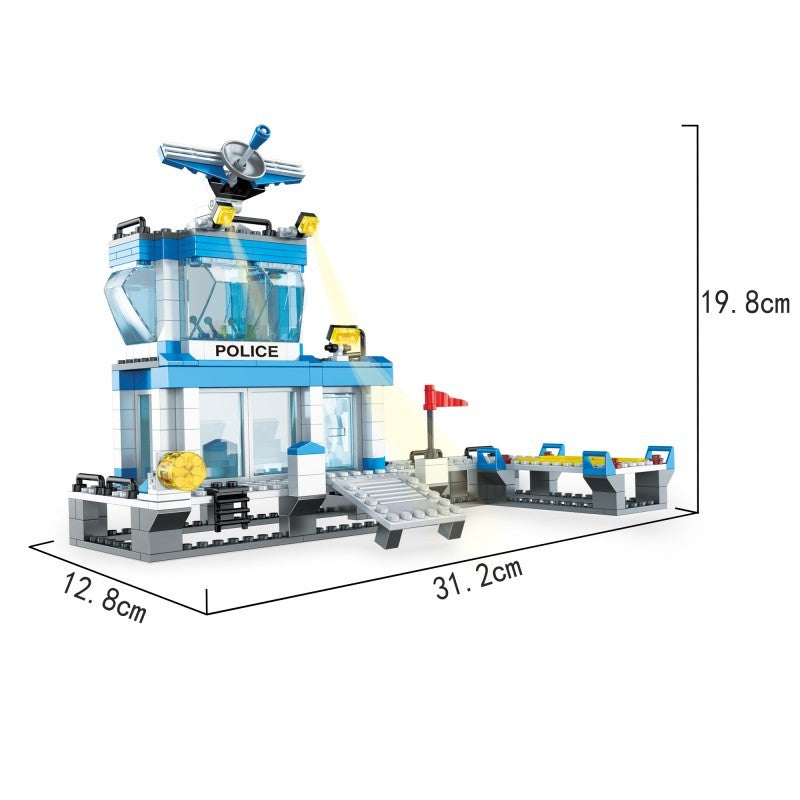 COGO 644PCS City Marine Police Wharf Set Building Block Toy