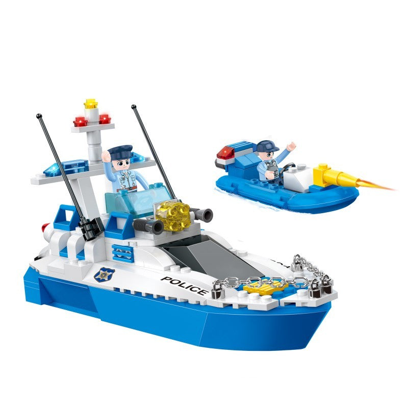 COGO 644PCS City Marine Police Wharf Set Building Block Toy