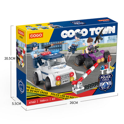 COGO 166PCS Police Speed Car Robber Arrest Action Building Block Toy