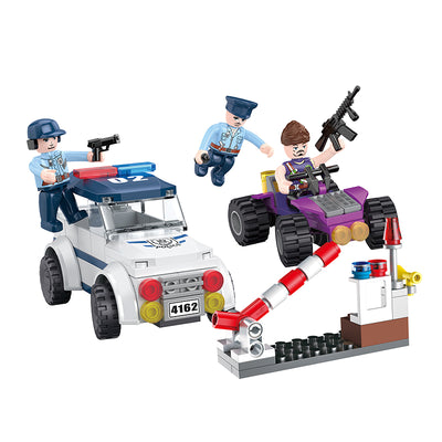 COGO 166PCS Police Speed Car Robber Arrest Action Building Block Toy