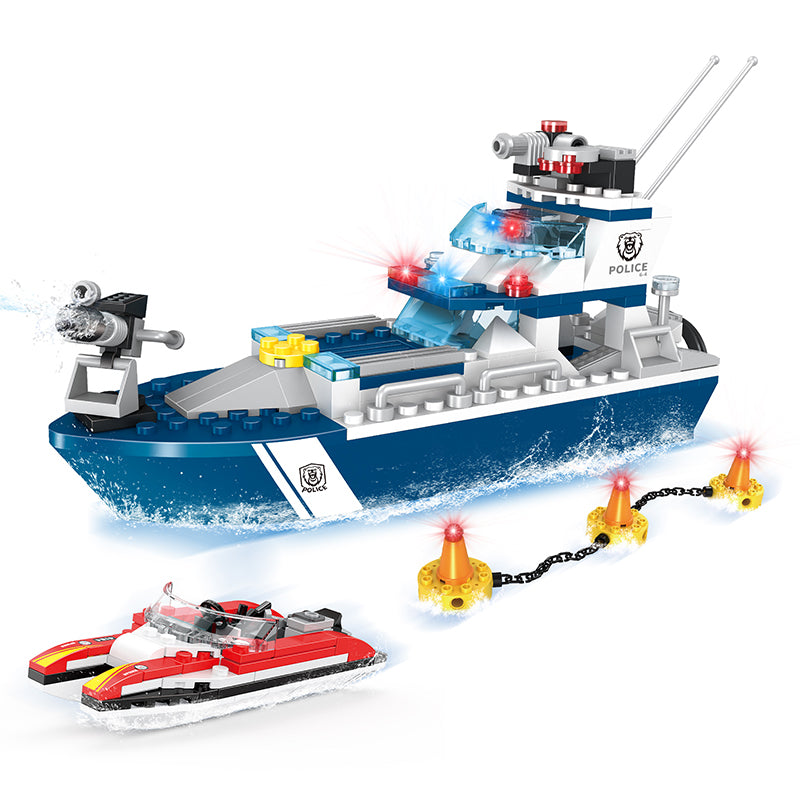 COGO 285PCS Police Police Patrol Ship Building Block Toy