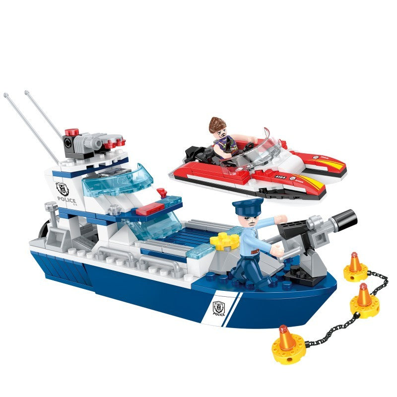 COGO 285PCS Police Police Patrol Ship Building Block Toy