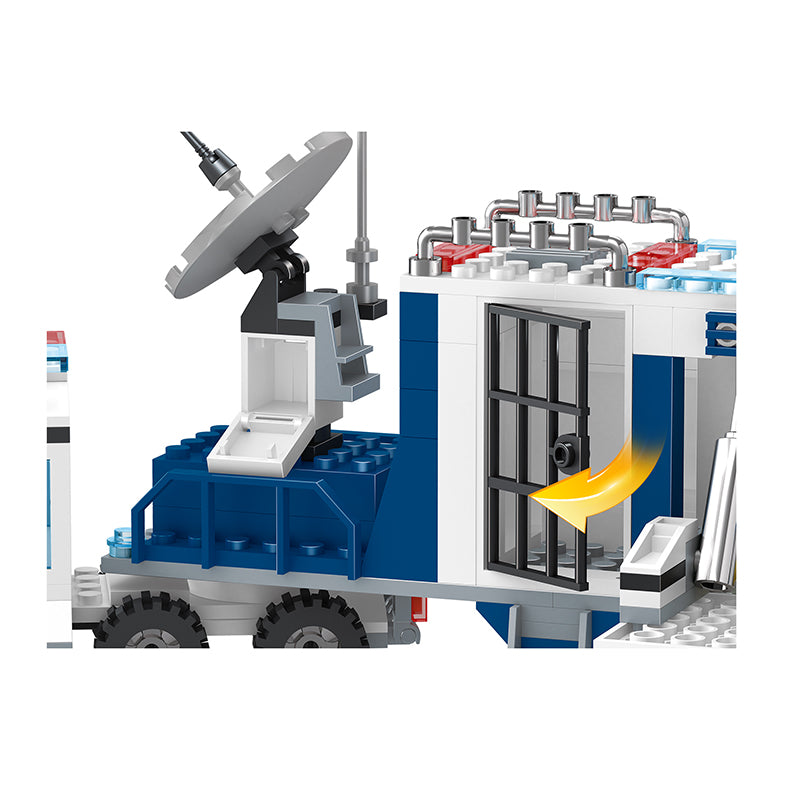 COGO 406PCS Police Mobile Command System Building Block Toys