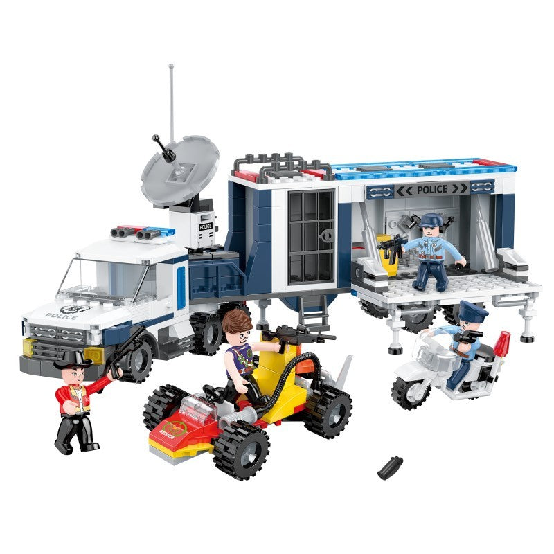 COGO 406PCS Police Mobile Command System Building Block Toys