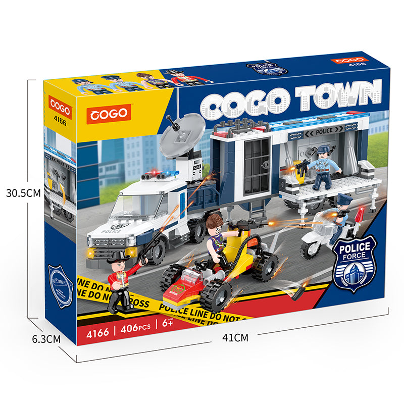 COGO 406PCS Police Mobile Command System Building Block Toys