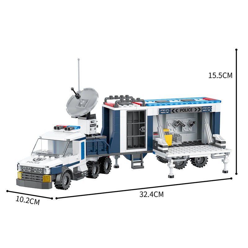 COGO 406PCS Police Mobile Command System Building Block Toys