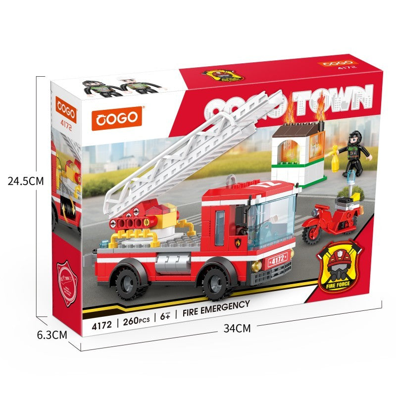 COGO 260PCS Fire Ladder Fire Truck Building Block Toy