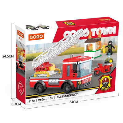 COGO 260PCS Fire Ladder Fire Truck Building Block Toy