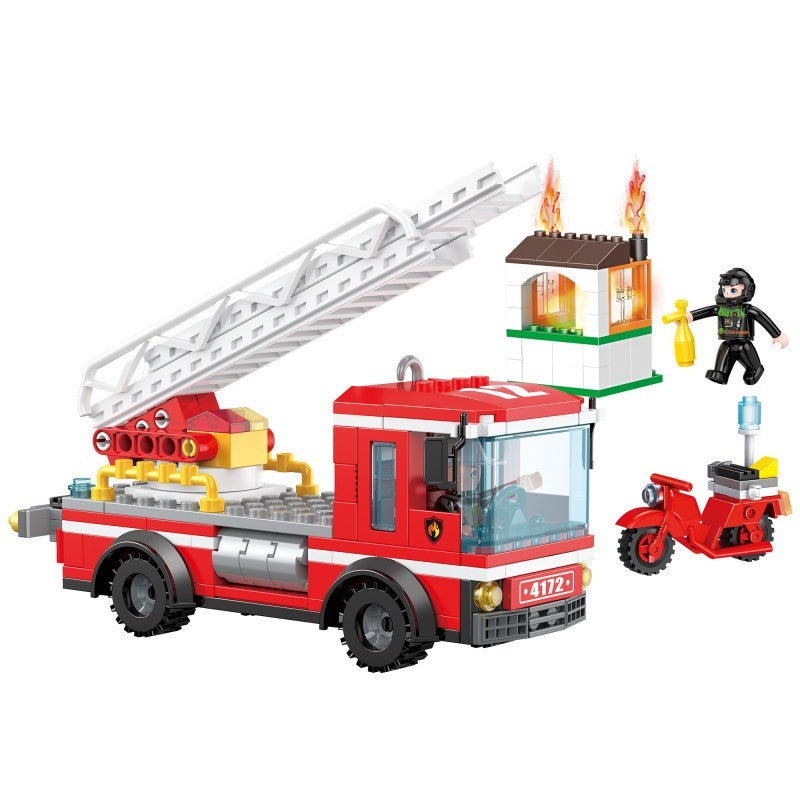 COGO 260PCS Fire Ladder Fire Truck Building Block Toy