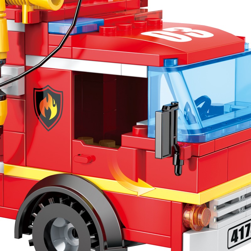 COGO 328PCS Firefighting Sprinkler Truck Building Block Toys