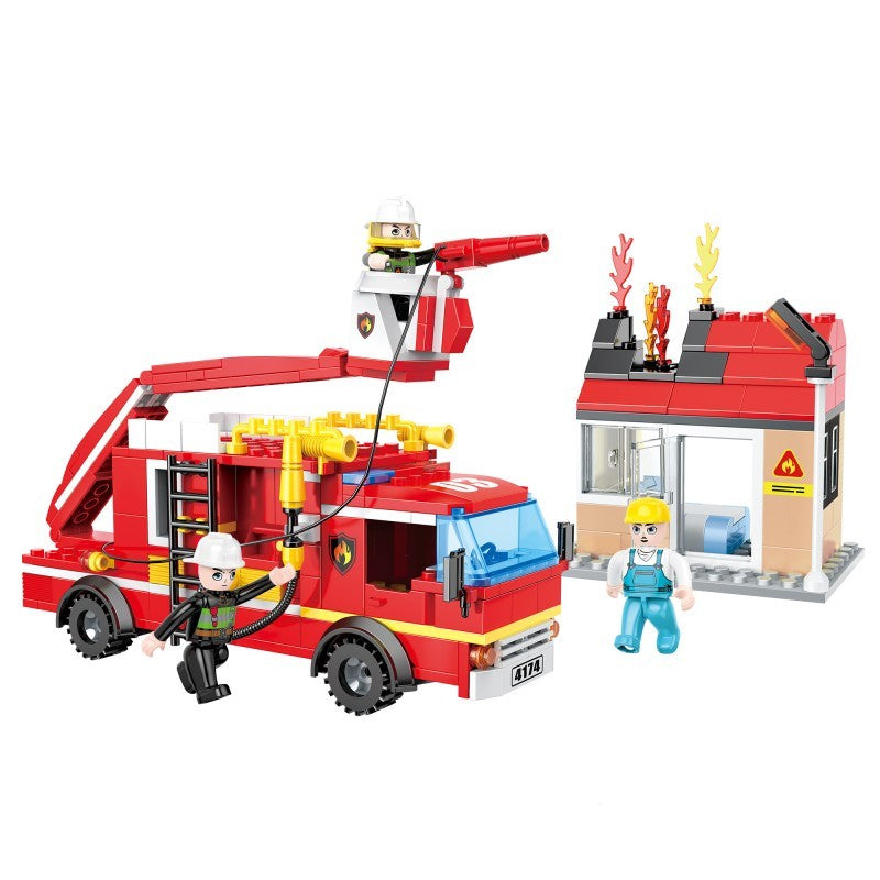 COGO 328PCS Firefighting Sprinkler Truck Building Block Toys