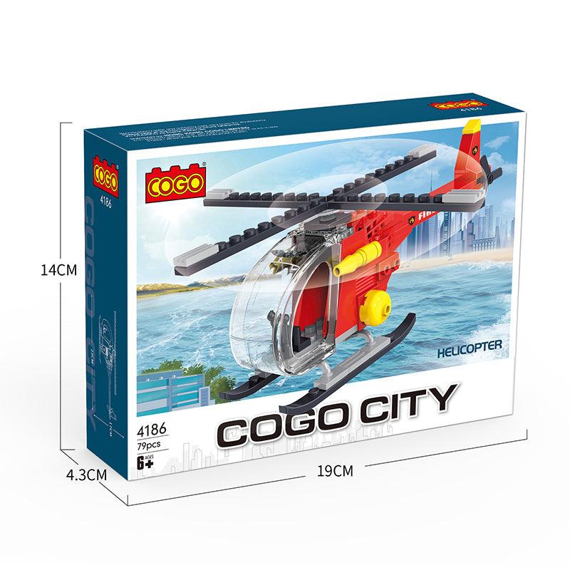 COGO 79PCS City Fire Rescue Aircraft Building Block Toy