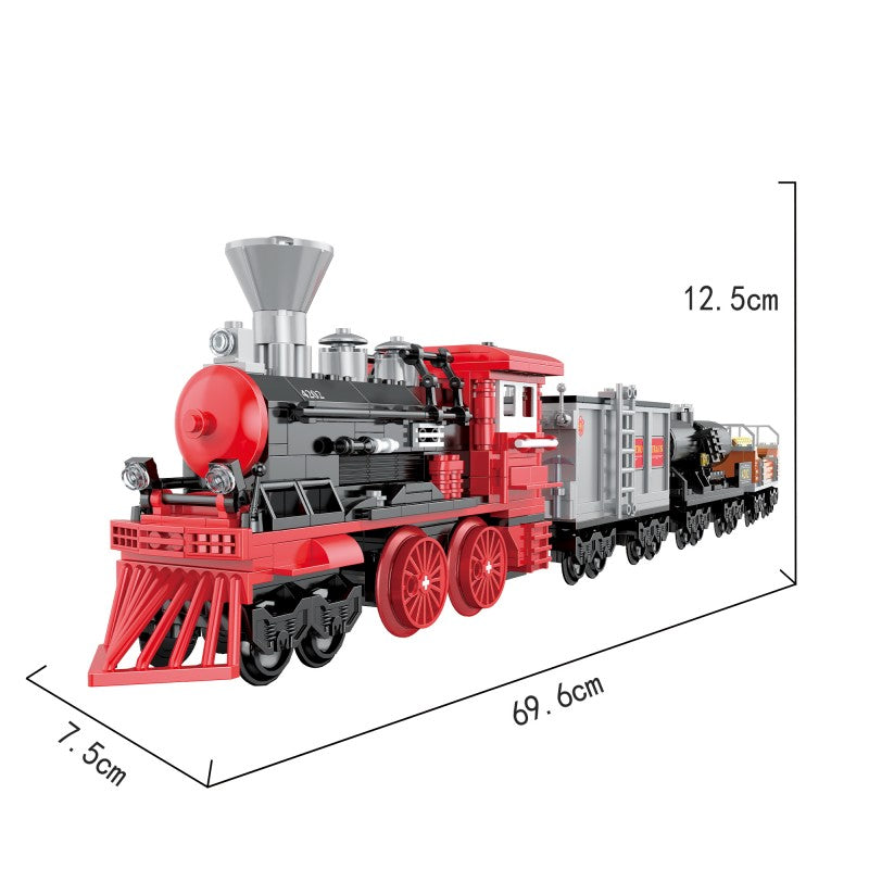 COGO 623PCS Retro Steam Train Building Block Toys