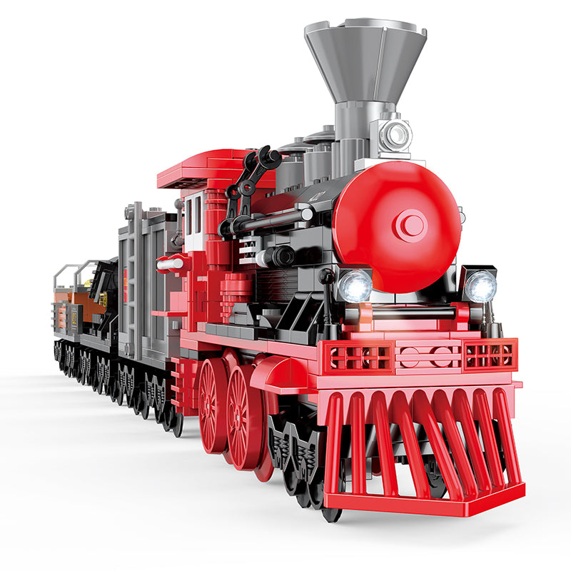 COGO 623PCS Retro Steam Train Building Block Toys