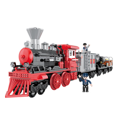 COGO 623PCS Retro Steam Train Building Block Toys
