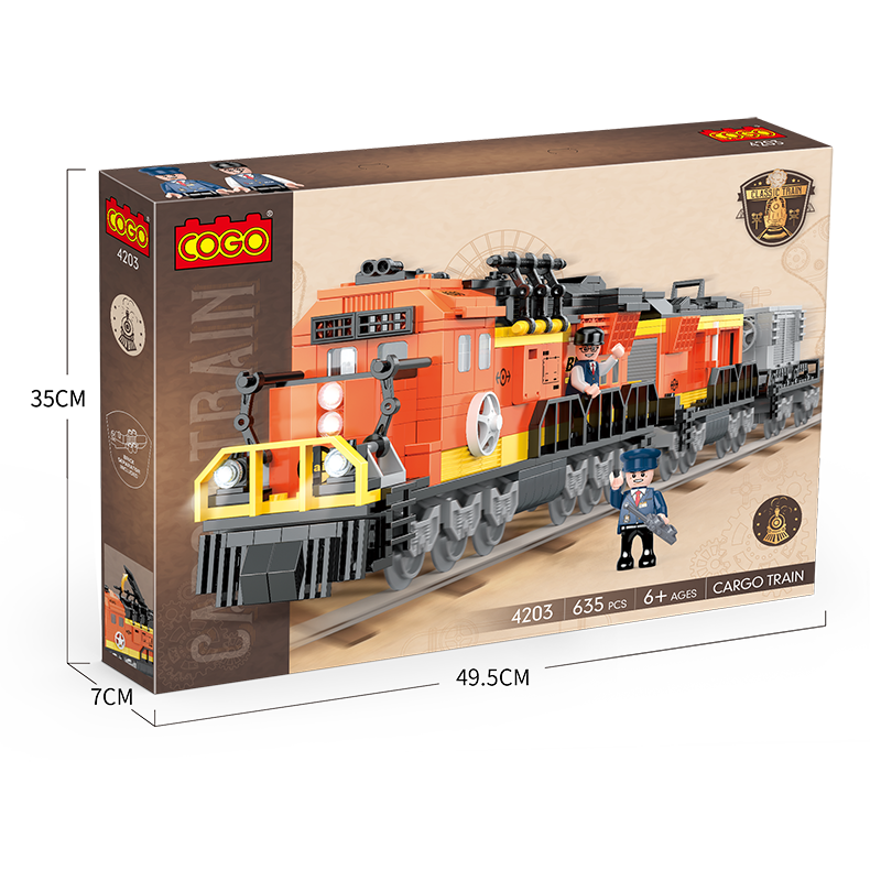 COGO 635PCS Freight Train Building Block Toys