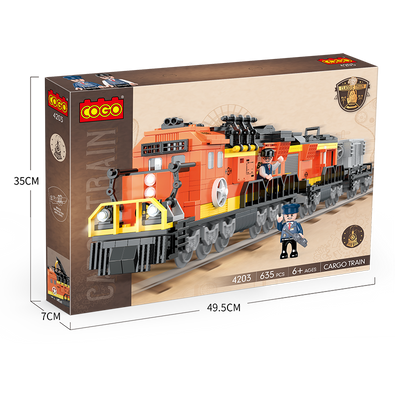 COGO 635PCS Freight Train Building Block Toys